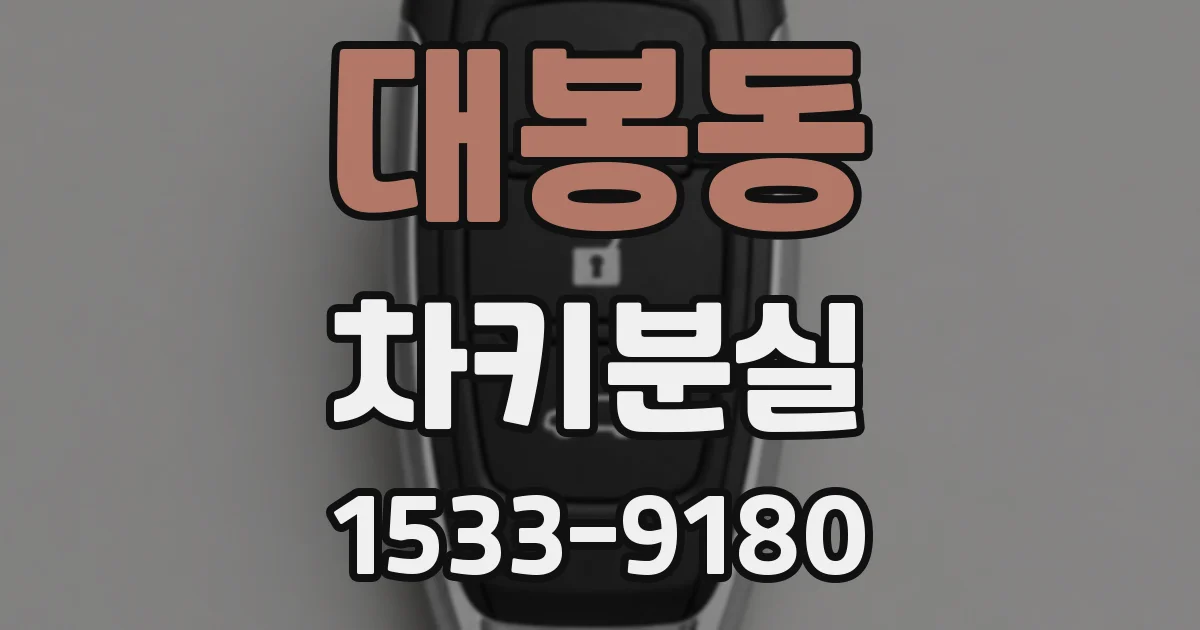 대봉동 차키분실