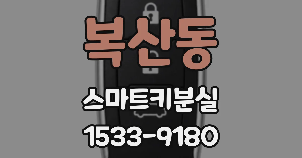 복산동 스마트키분실
