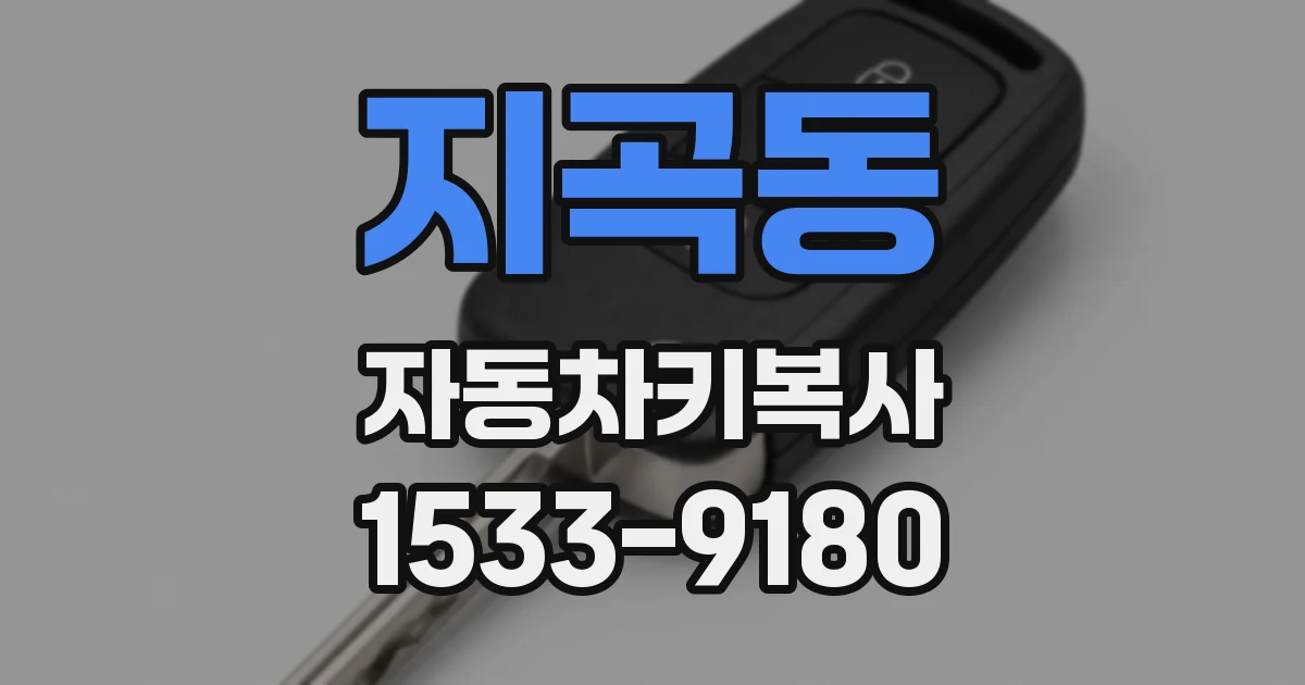 지곡동 자동차키복사