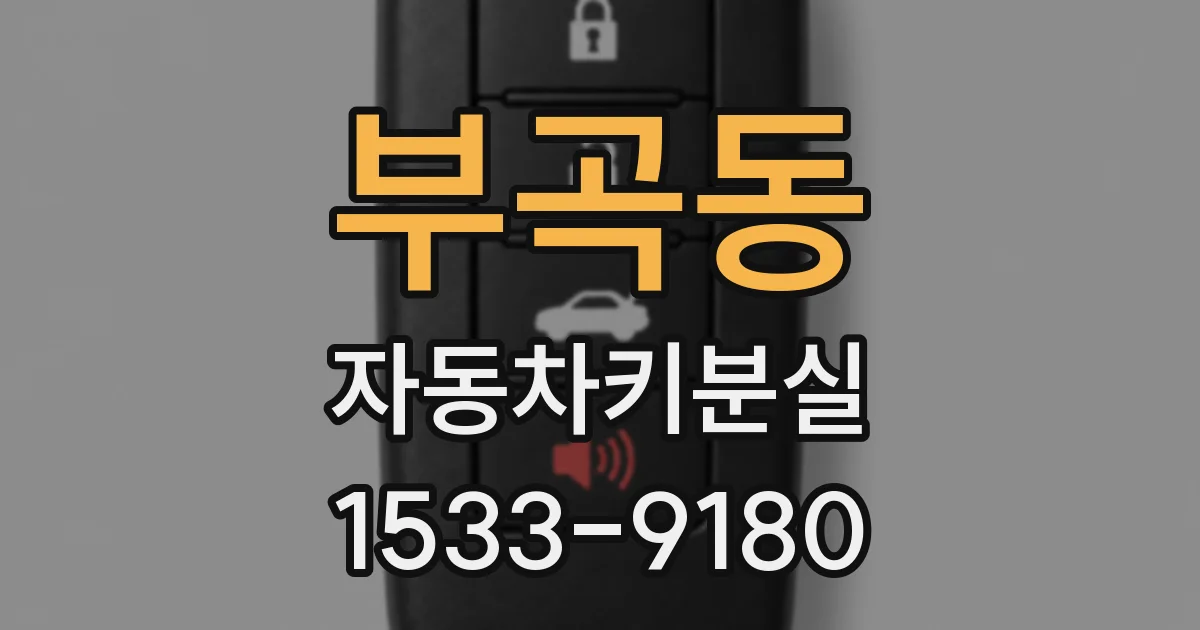 부곡동 자동차키분실
