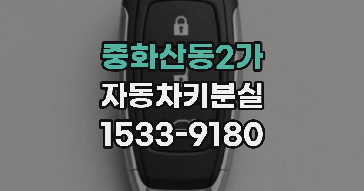 중화산동2가 자동차키분실