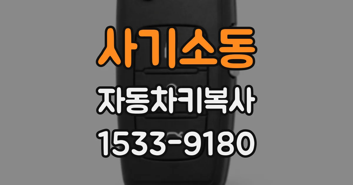 사기소동 자동차키복사