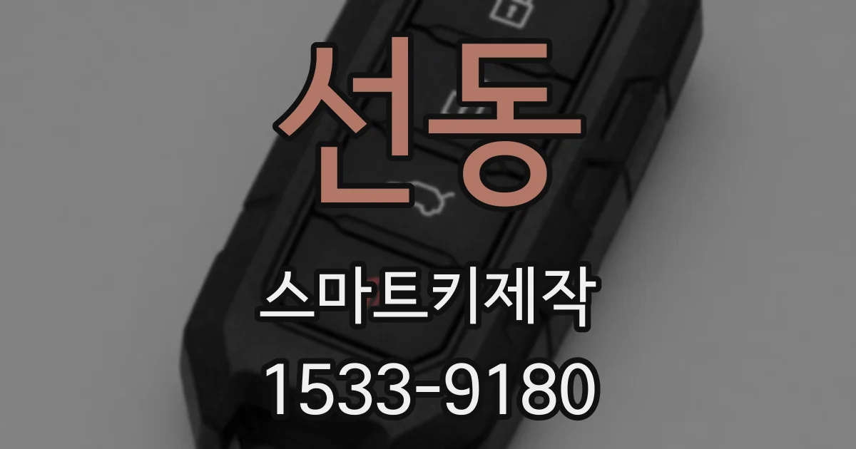 선동 스마트키제작