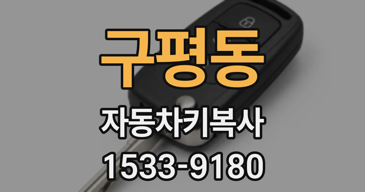 구평동 자동차키복사