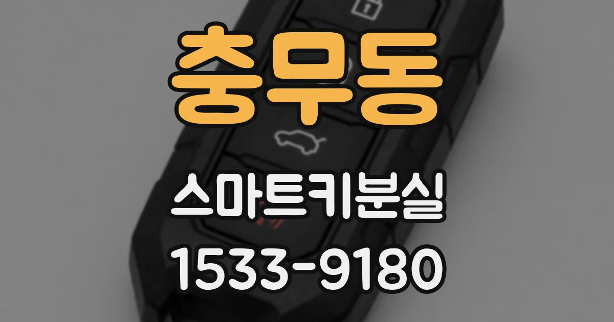 충무동 스마트키분실