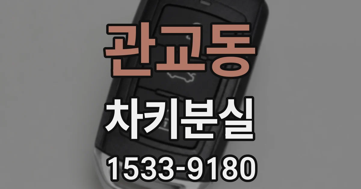 관교동 차키분실