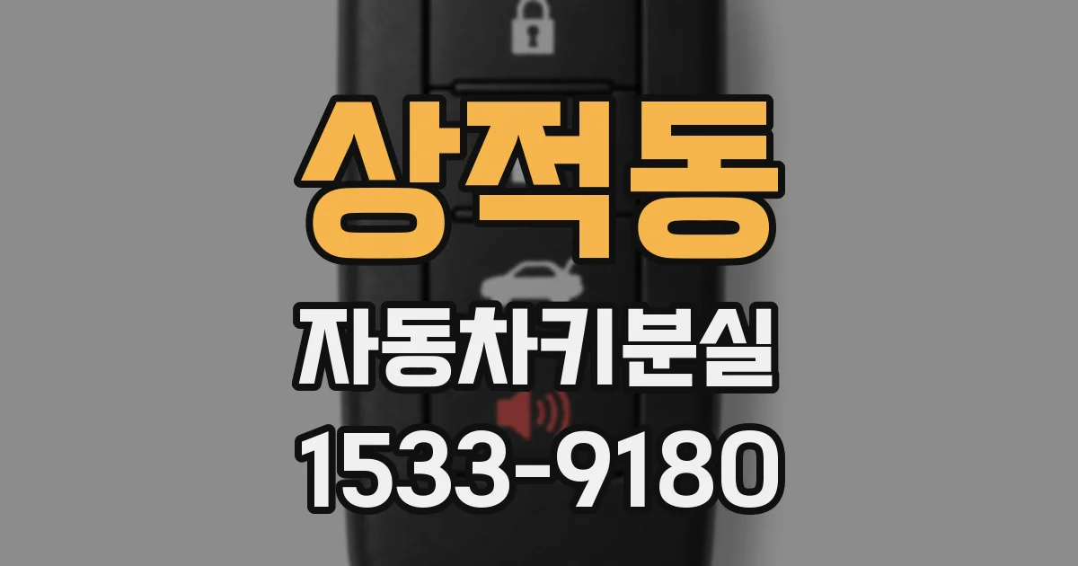 상적동 자동차키분실