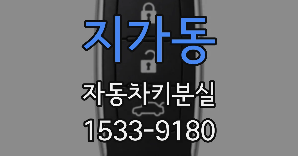 지가동 자동차키분실