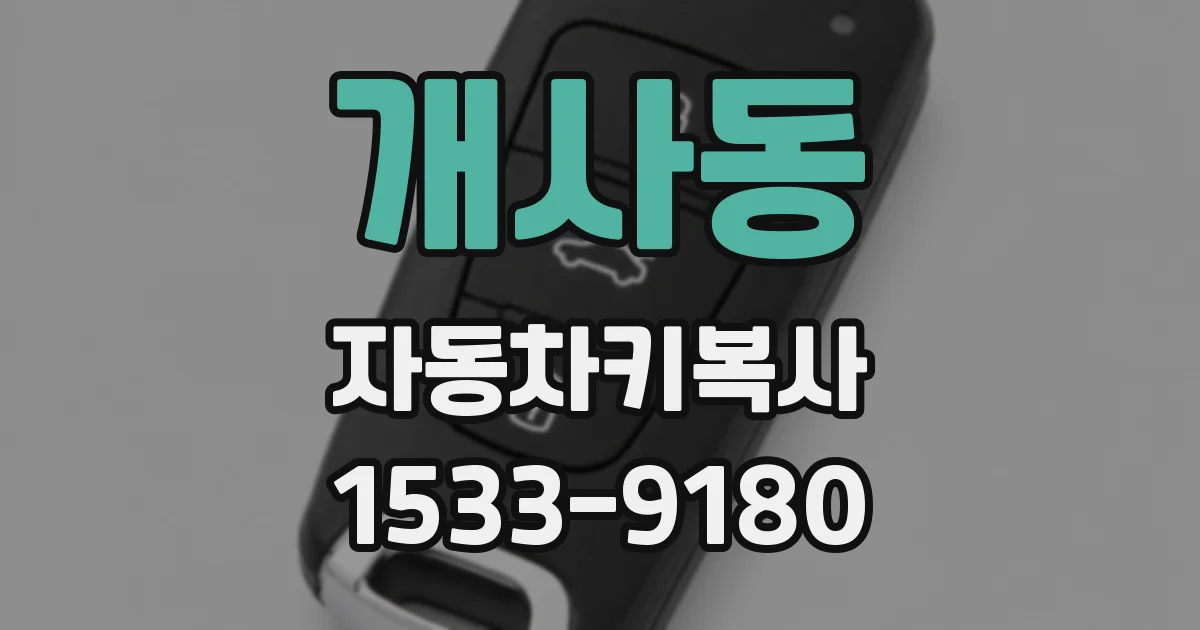 개사동 자동차키복사