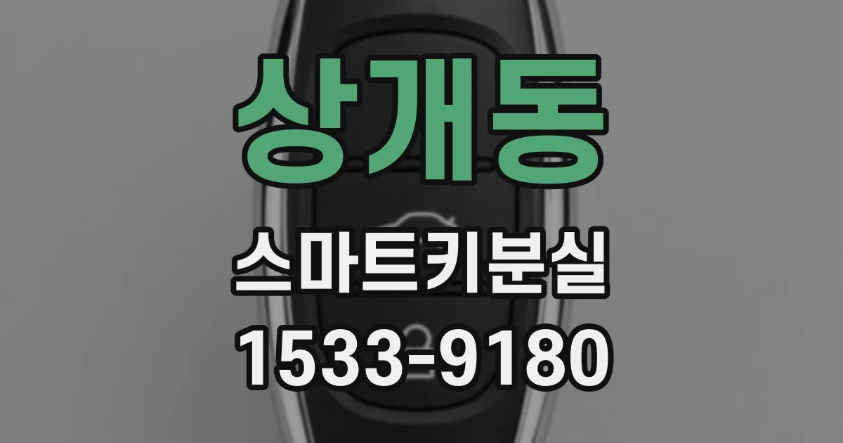 상개동 스마트키분실