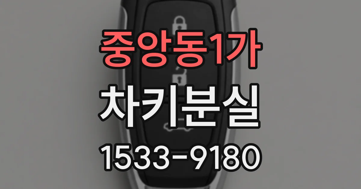 중앙동1가 차키분실