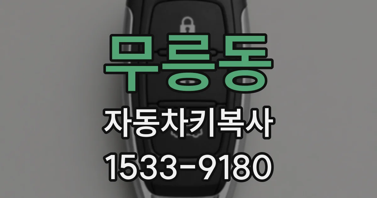 무릉동 자동차키복사