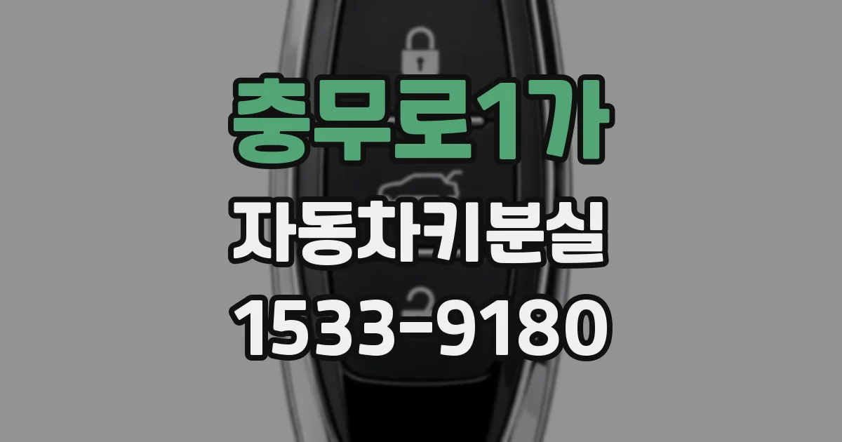 충무로1가 자동차키분실