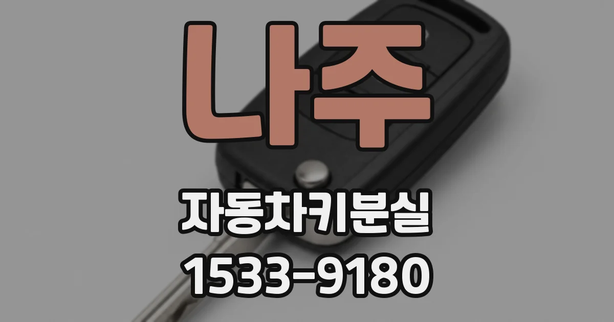 나주 자동차키분실