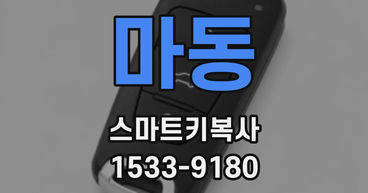 마동 스마트키복사