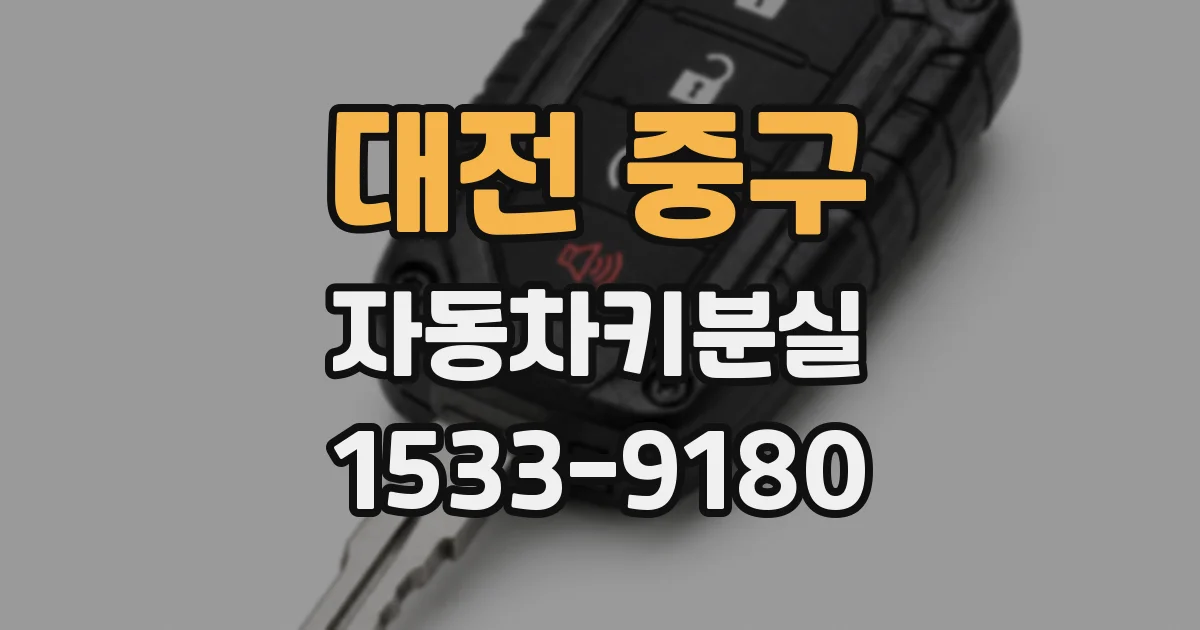 대전 중구 자동차키분실