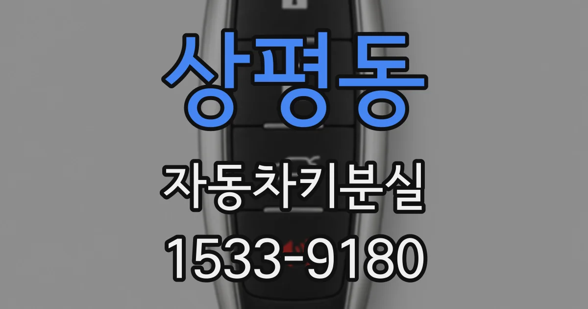 상평동 자동차키분실