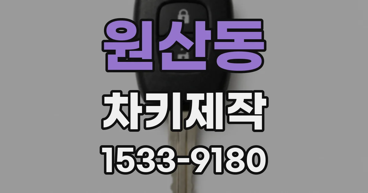 원산동 차키제작