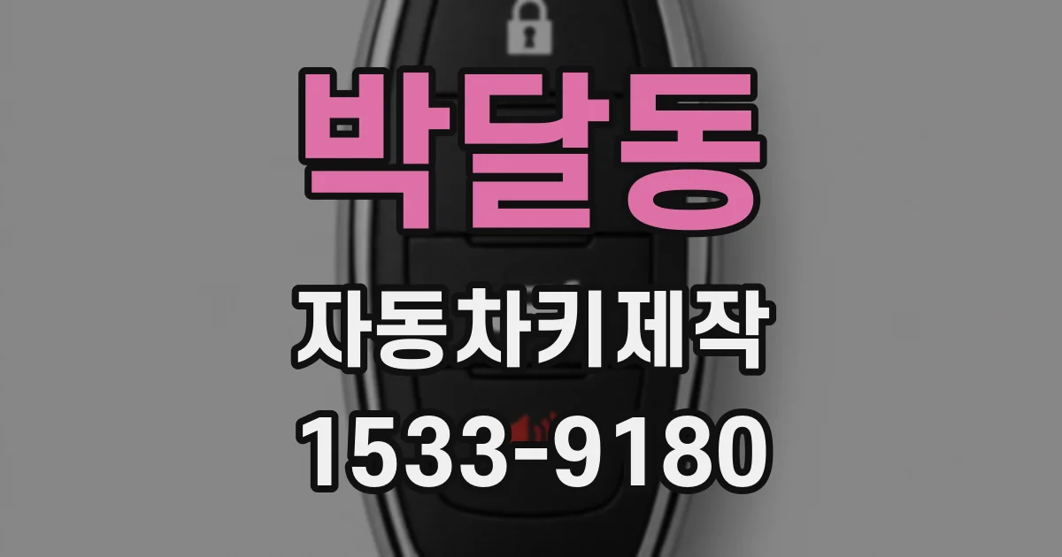 박달동 자동차키제작