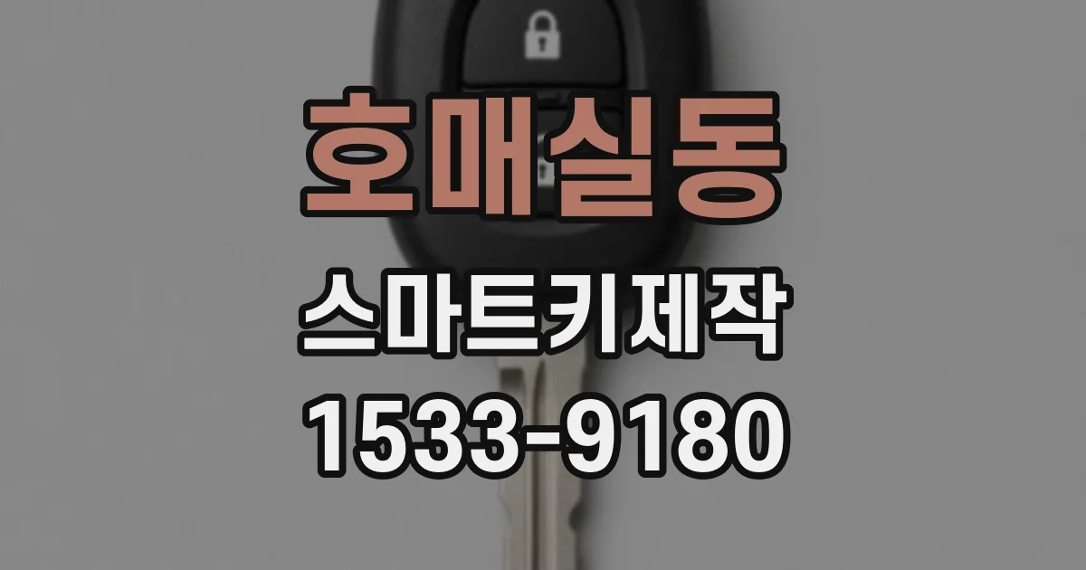 호매실동 스마트키제작