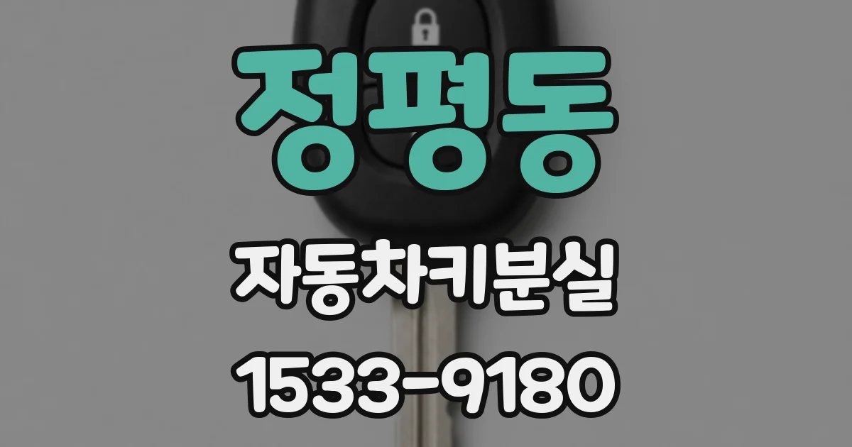 정평동 자동차키분실