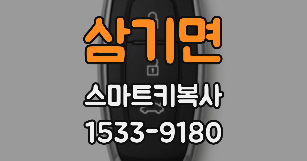 삼기면 스마트키복사