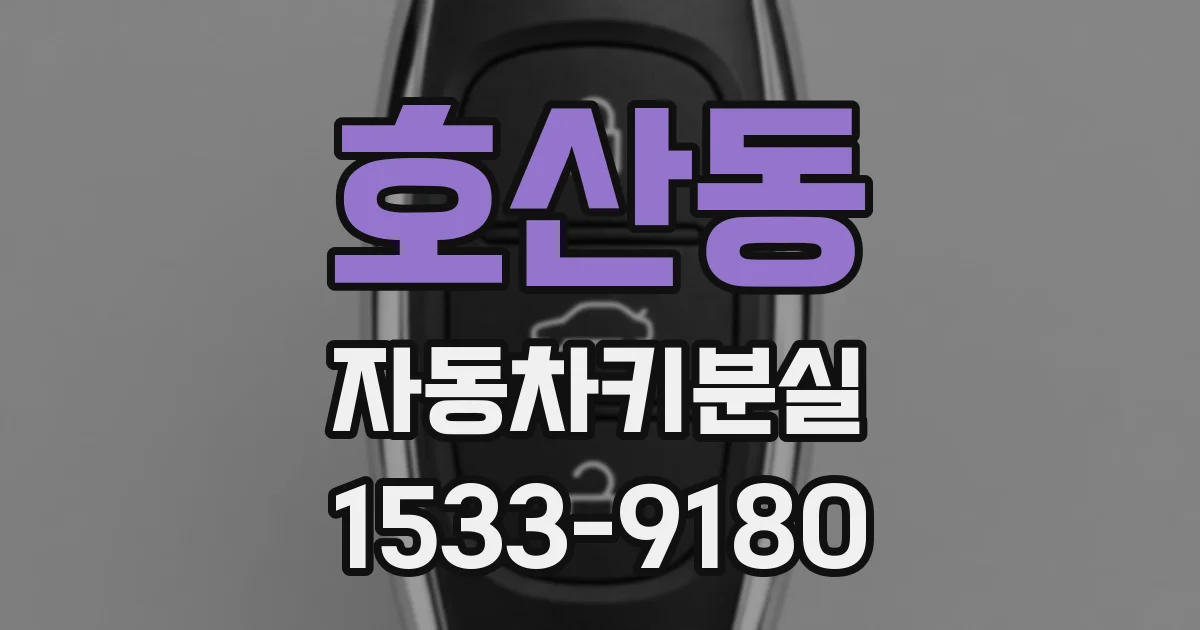 호산동 자동차키분실