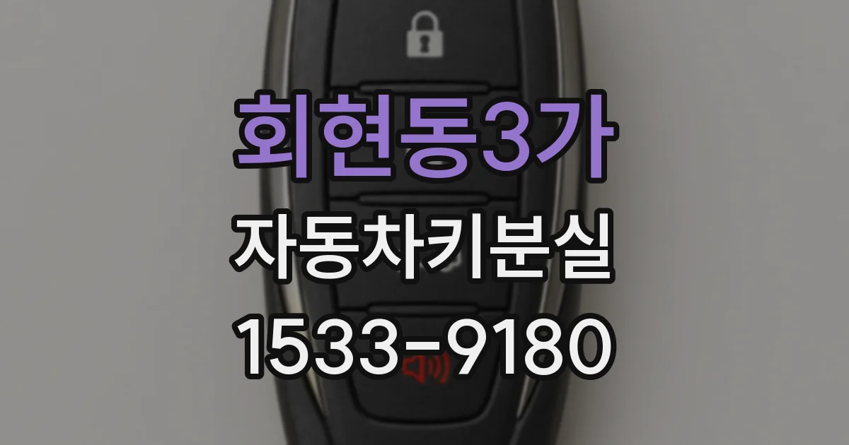 회현동3가 자동차키분실