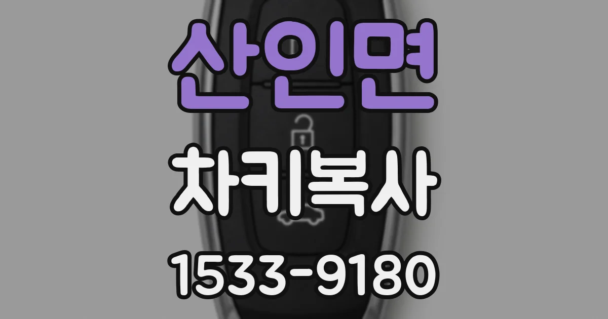 산인면 차키복사