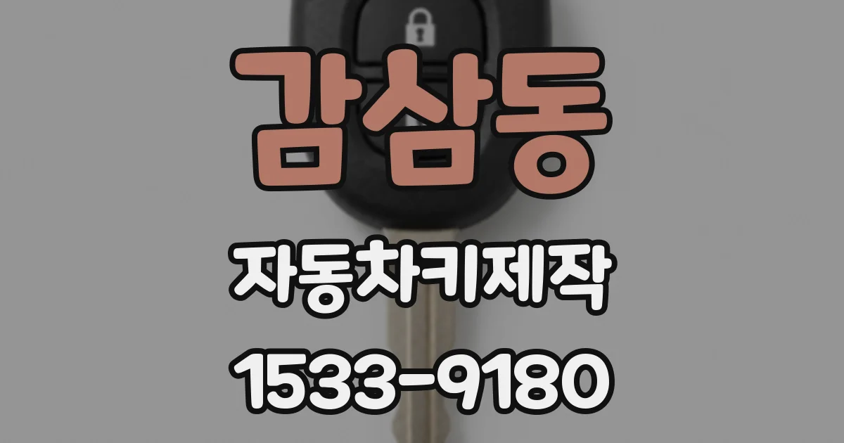 감삼동 자동차키제작