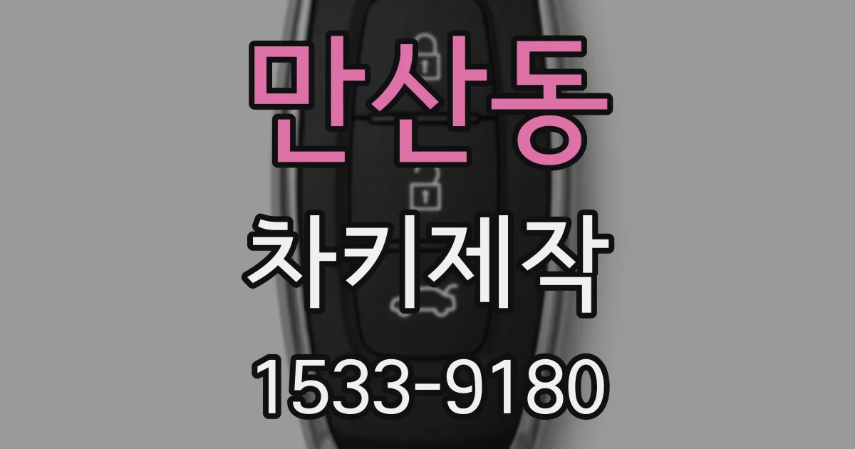 만산동 차키제작