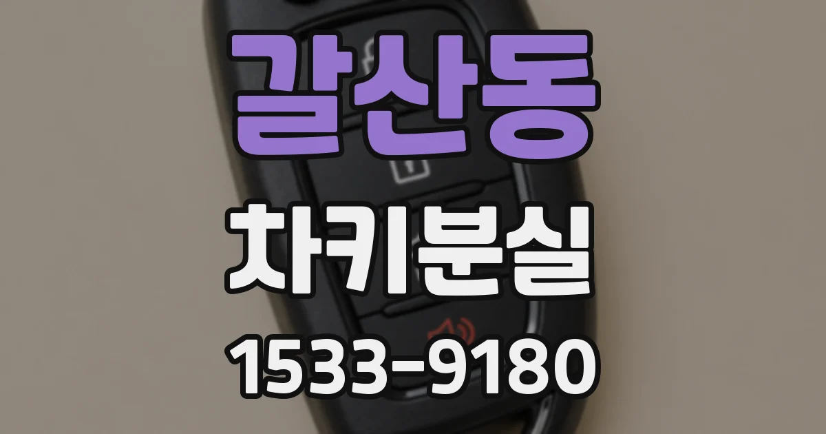 갈산동 차키분실