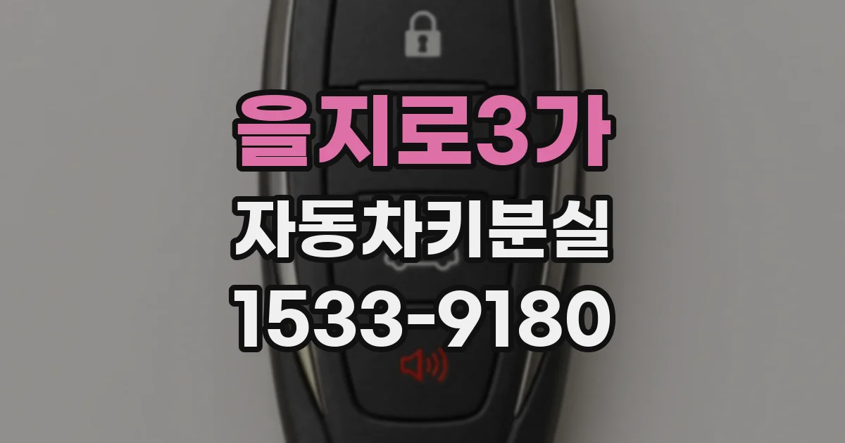 을지로3가 자동차키분실