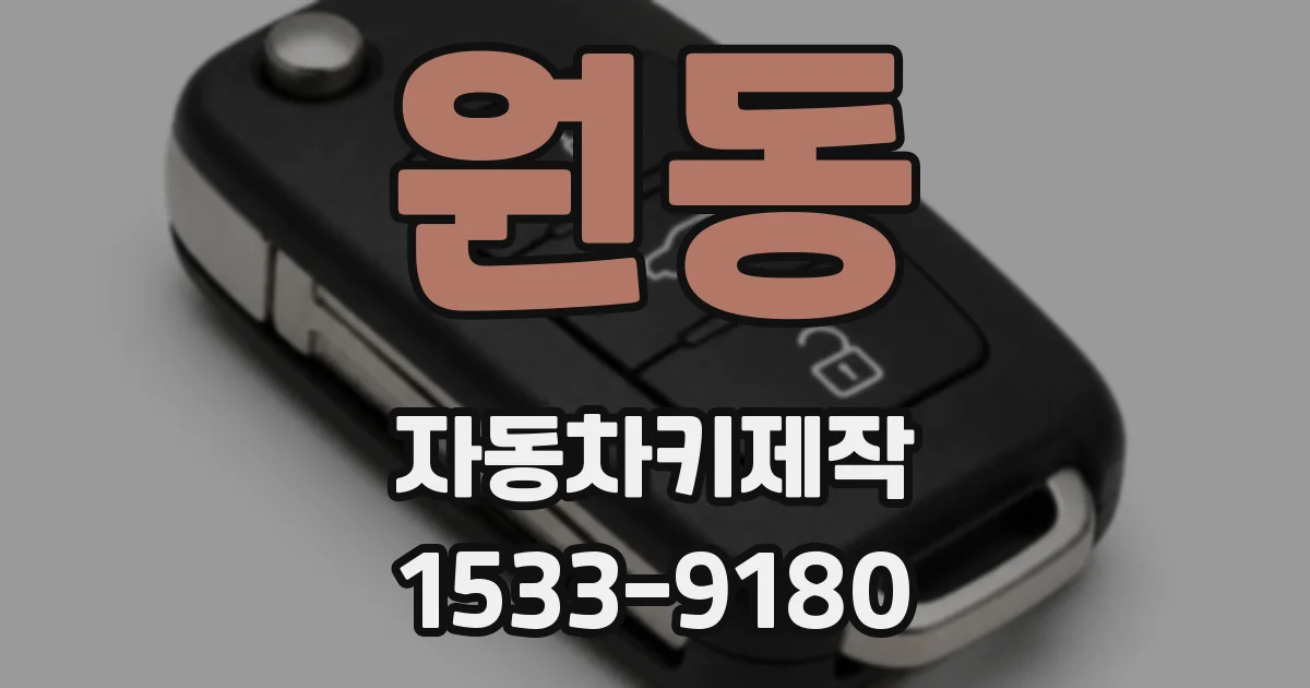 원동 자동차키제작