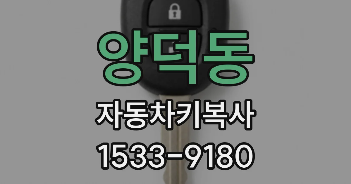 양덕동 자동차키복사