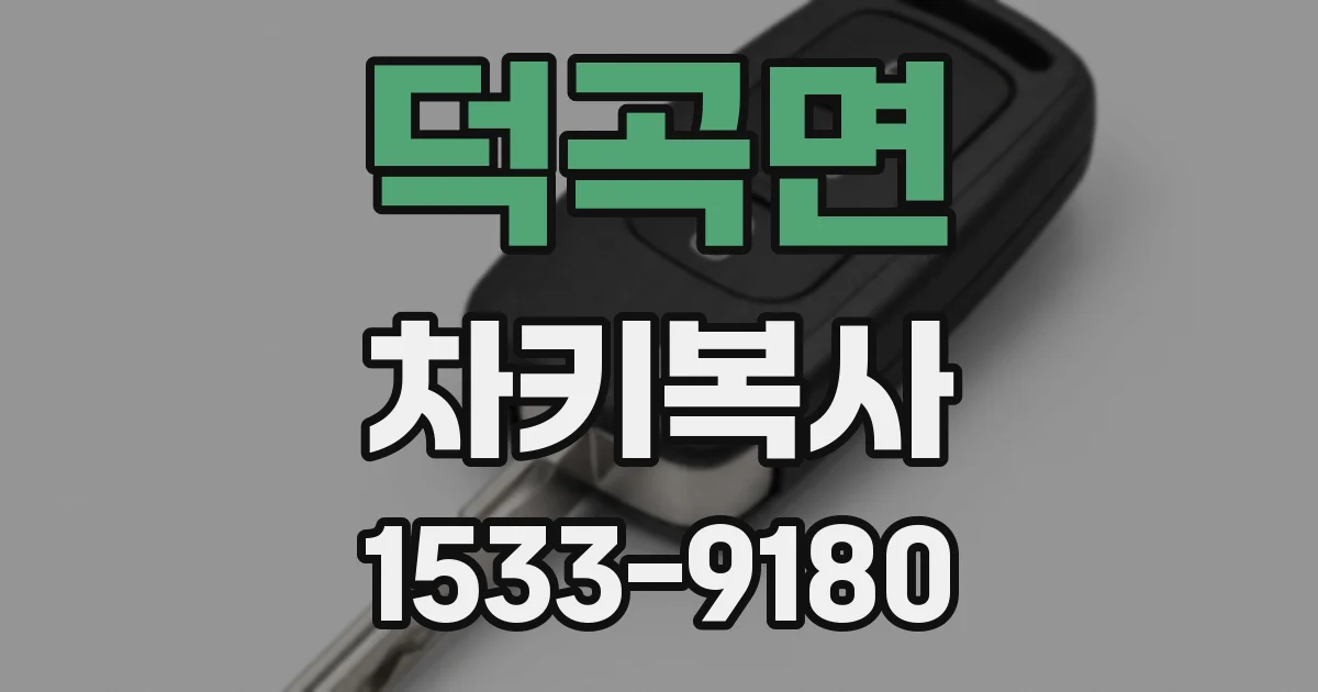 덕곡면 차키복사