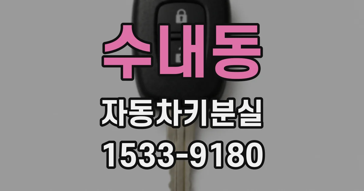 수내동 자동차키분실