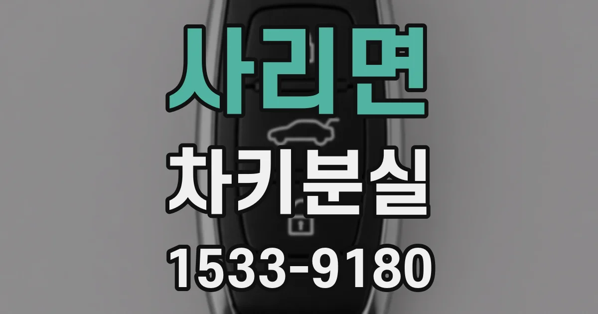 사리면 차키분실