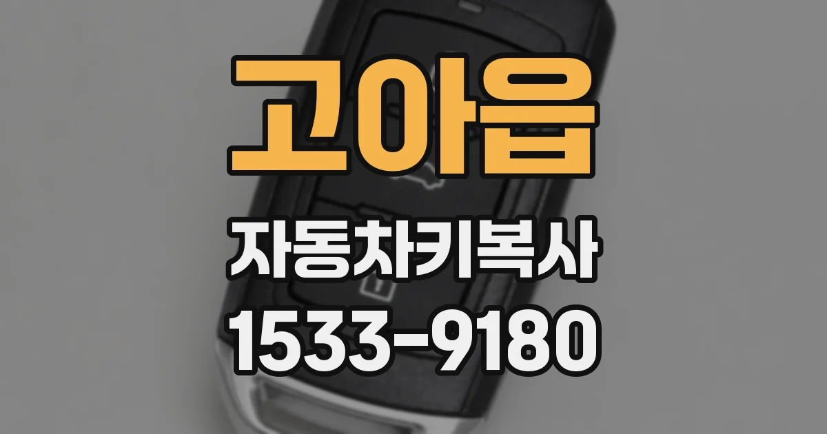 고아읍 자동차키복사