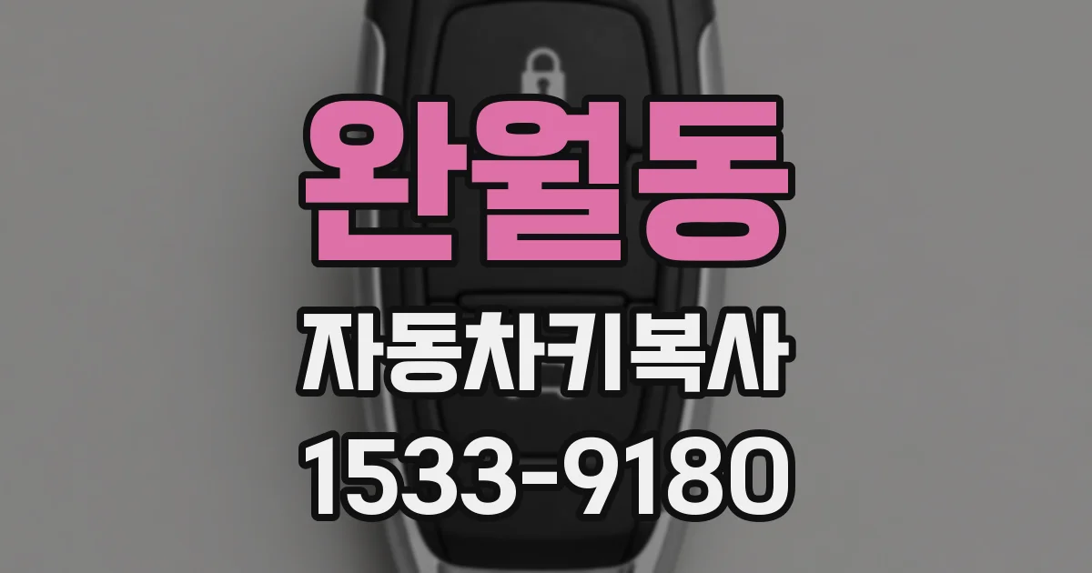 완월동 자동차키복사