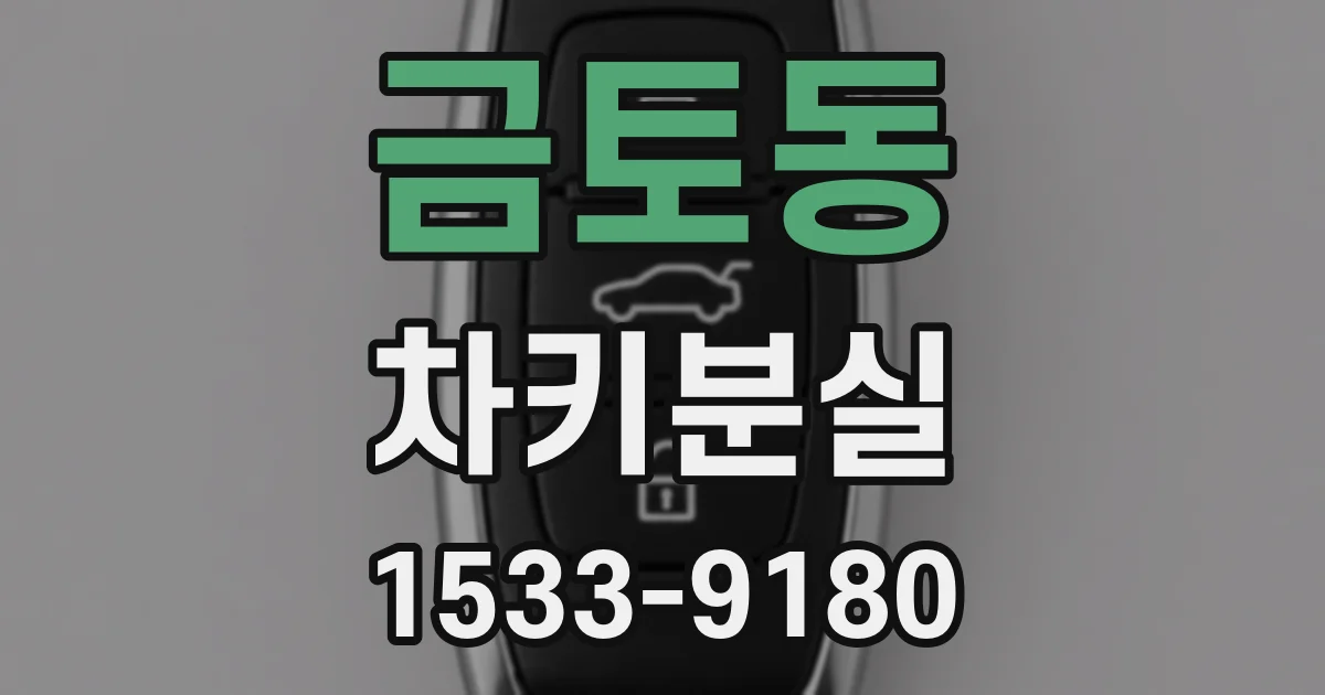금토동 차키분실