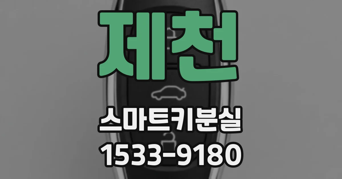 제천 스마트키분실