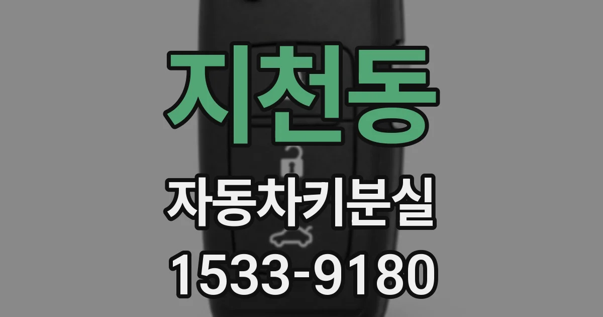지천동 자동차키분실
