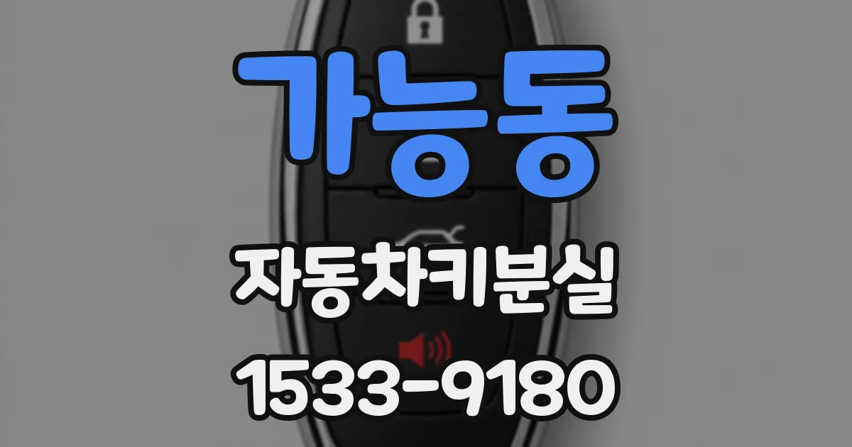 가능동 자동차키분실