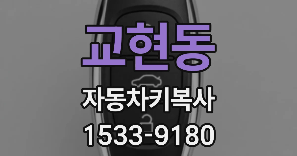 교현동 자동차키복사