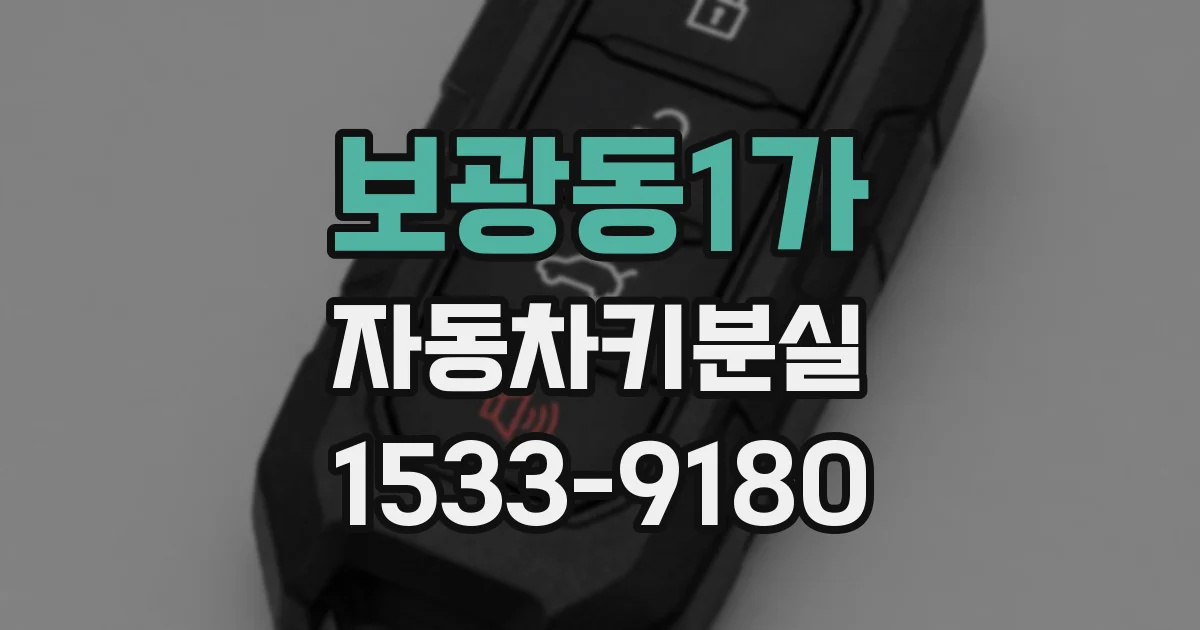 보광동1가 자동차키분실