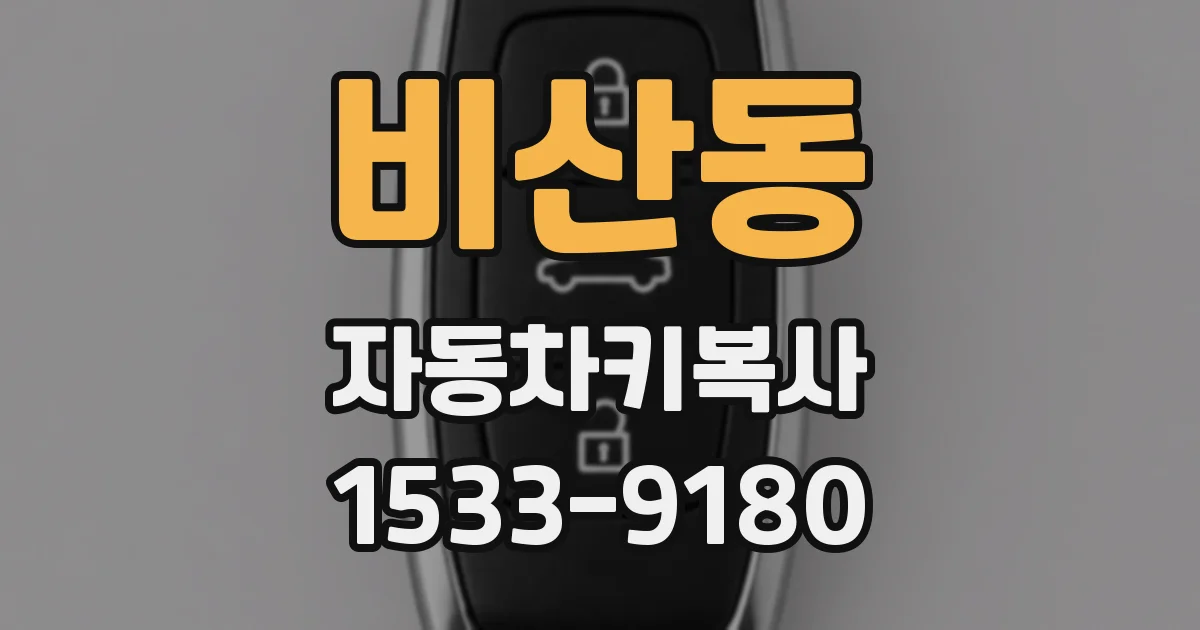 비산동 자동차키복사