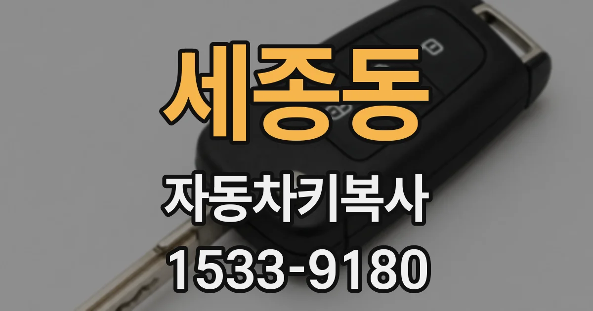세종동 자동차키복사