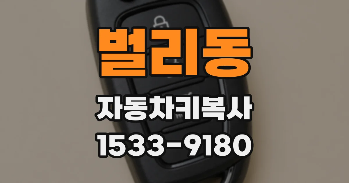 벌리동 자동차키복사