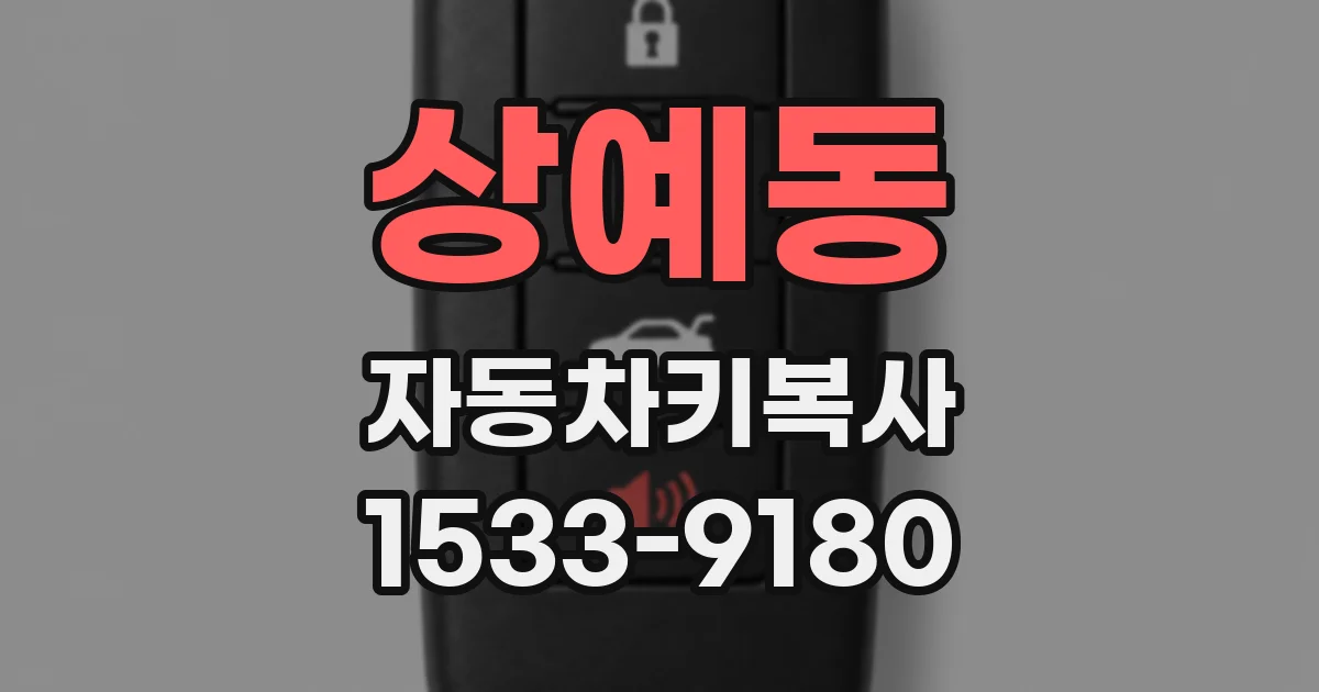 상예동 자동차키복사